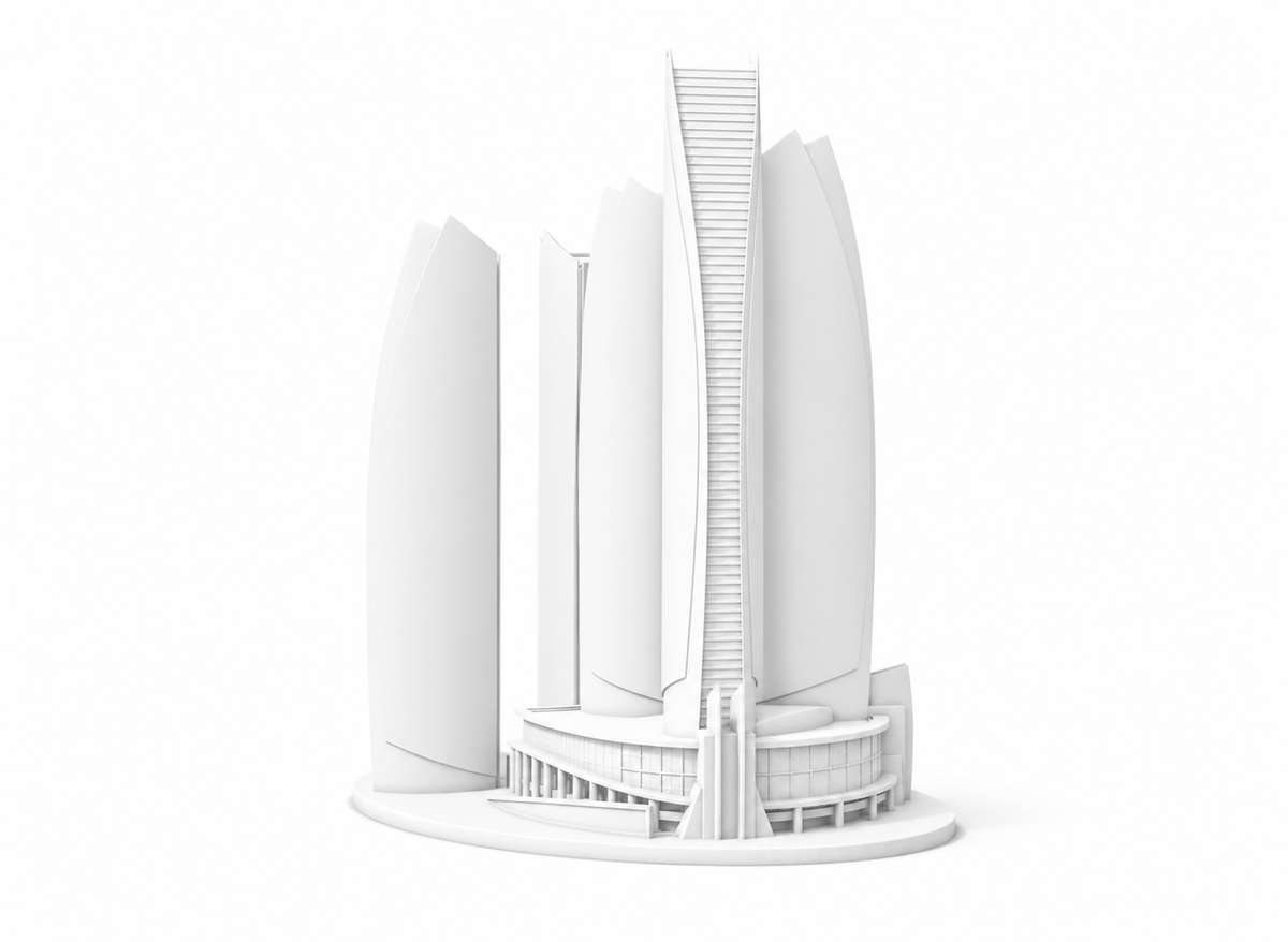 etihad towers 3D Frame