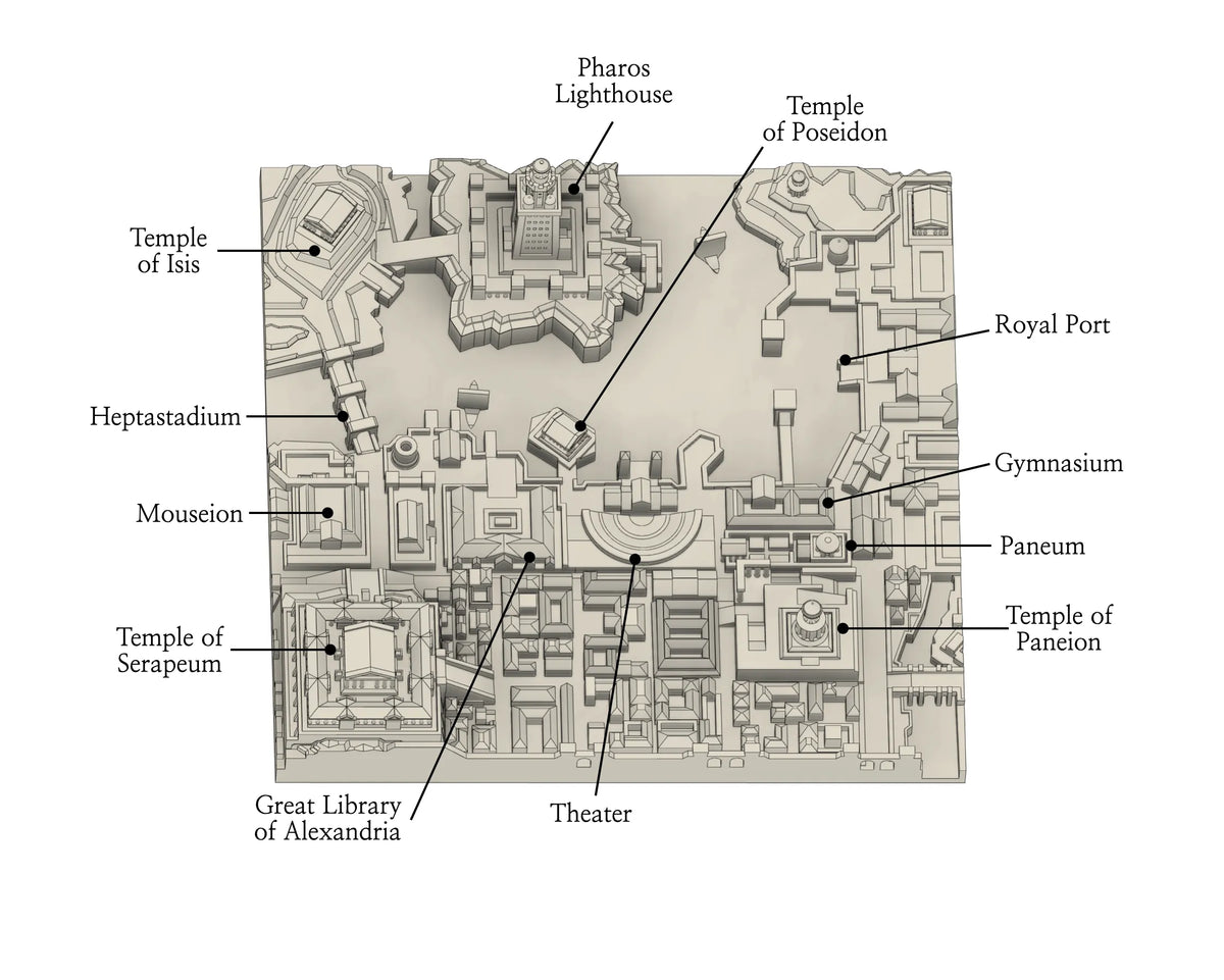 Ancient City BC300 ALEXANDRIA, EGYPT 3D