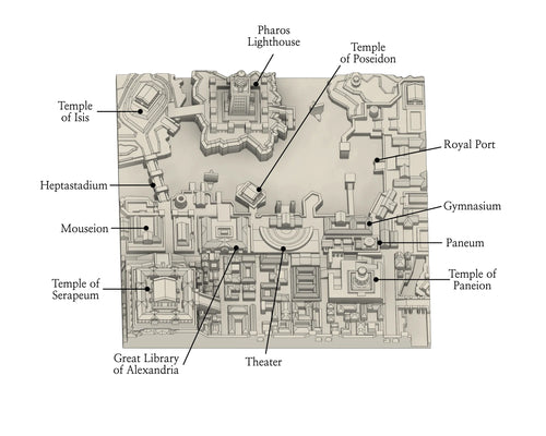 Ancient City BC300 ALEXANDRIA, EGYPT 3D
