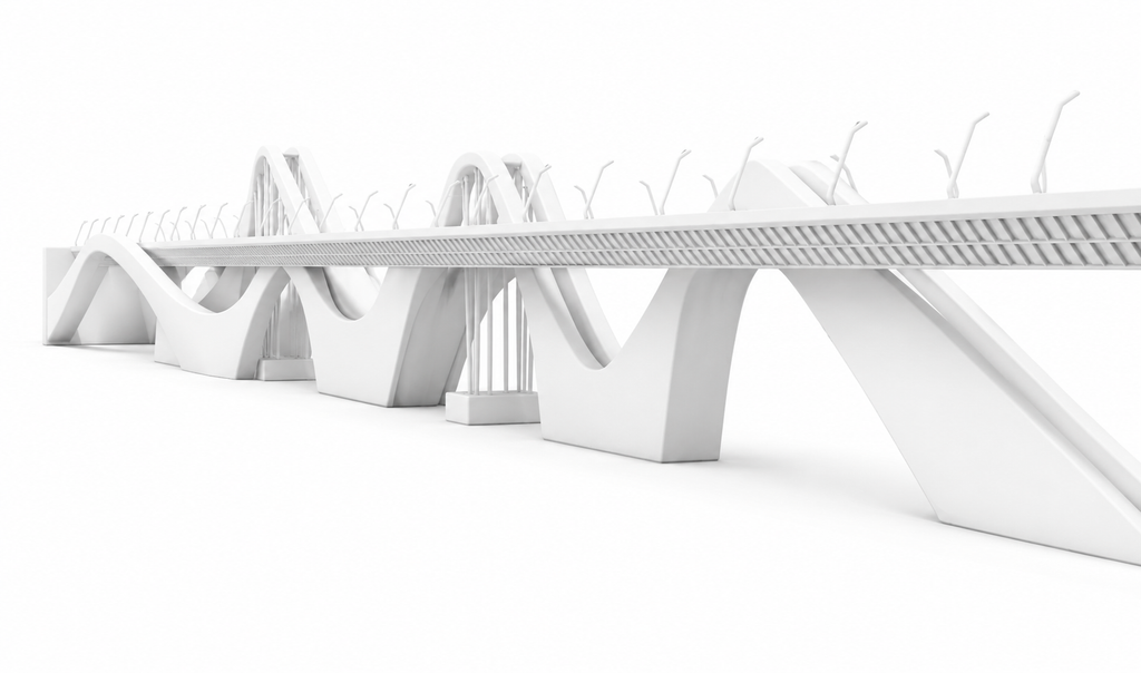 Sheikh Zayed Bridge 3D Frame