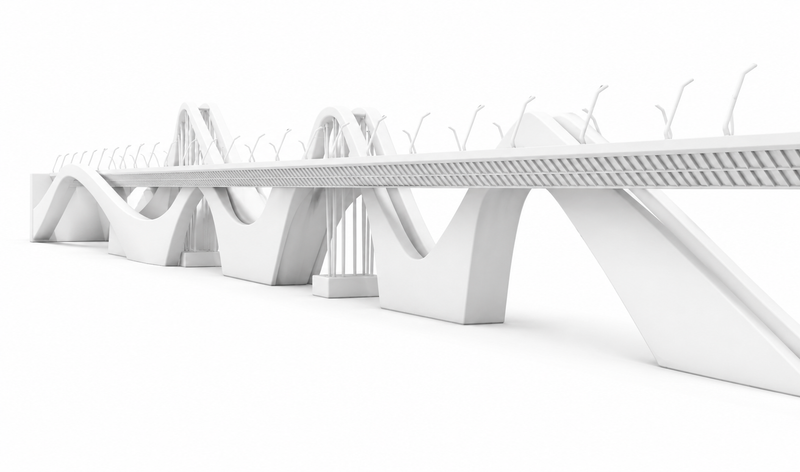 Sheikh Zayed Bridge 3D Frame