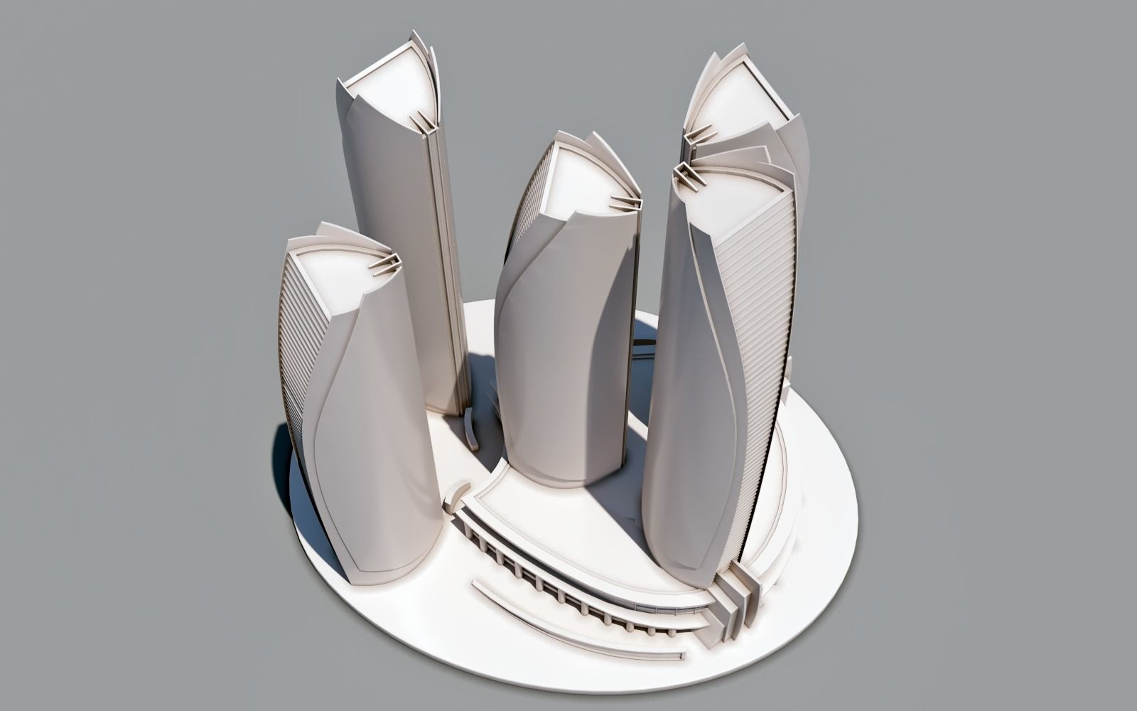 etihad towers 3D Frame
