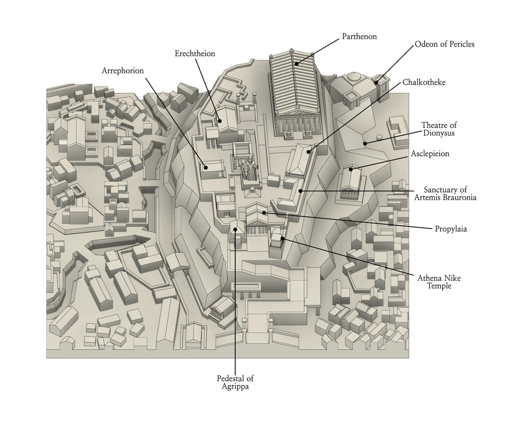 Ancient Greek city model of Athens 3D
