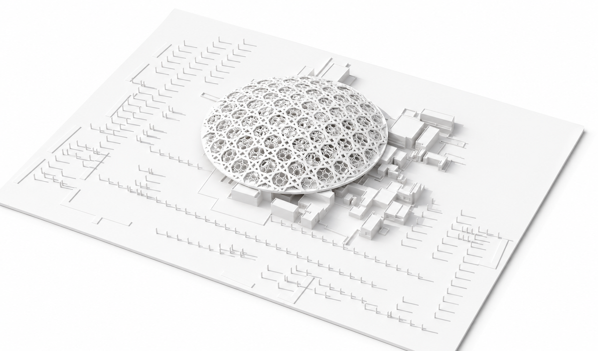 Louvre Art museum Abu Dhabi 3D Frame