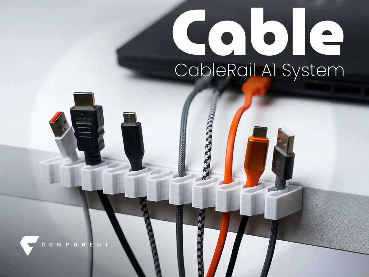Cable Organizer Clip - Desk Cable Holder - 3D Print Model