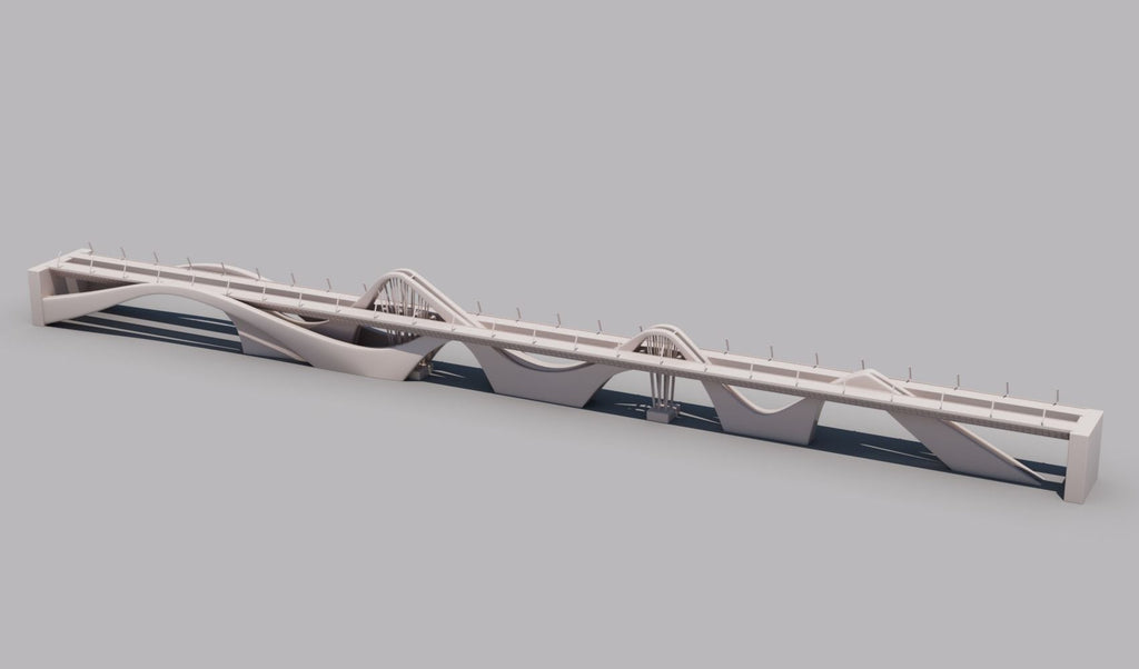Sheikh Zayed Bridge 3D Frame